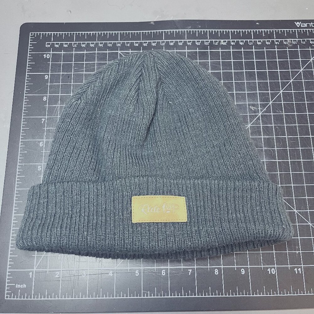 Reversible Grey Knit Hat